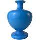 French Blue Opaline Glass Vase Small Handblown Bud Vase Cinderella Blue