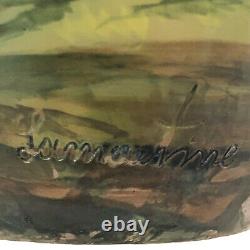 French Cameo Glass Scenic Vase Signed Lamartine