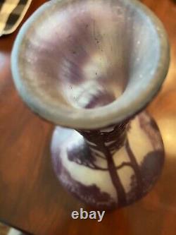 French Cameo glass vase signed Richard Loetz