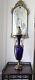 French Cobalt Glass Vase Table Lamp 1880s