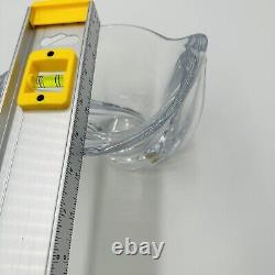 French Crystal Art Glass Twist Vase 6in H Marked Vintage Clear Decor Home MCM