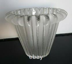 French Crystal Royat Lalique Vase Perfect Condition