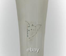 French Daum Nancy Art Glass Vase c1910 Rare Rainbow Mottled Colors, Bulbous Base