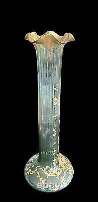 French Enameled Glass Vase Legras Pantin 1890-1900s