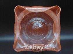 French Legras Apricot to Neodymium/ Alexandrite Enameled Floral Art Glass Vase