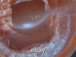 French Legras Apricot to Neodymium/ Alexandrite Enameled Floral Art Glass Vase