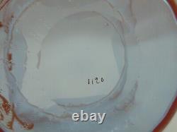 French Legras Apricot to Neodymium/ Alexandrite Enameled Floral Art Glass Vase