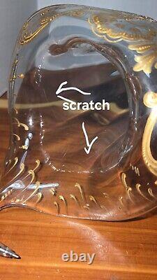 French Legras style, Jack in the Pulpit tall vase, gold enameling (CAB RT. CC)
