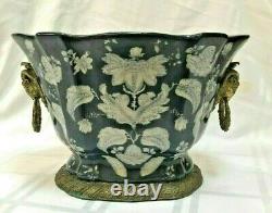 French Louis XVI Bronze Ormolu Chinese Porcelain Centerpiece Urn Vase Jardiniere