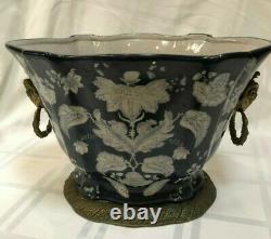 French Louis XVI Bronze Ormolu Chinese Porcelain Centerpiece Urn Vase Jardiniere