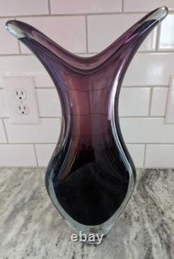 French Michelle Luzoro Art Glass Vase Bottle Signed & Numbered