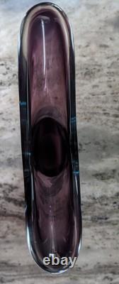 French Michelle Luzoro Art Glass Vase Bottle Signed & Numbered
