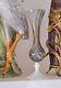French Mid-Century MARBLE OPALINE GLASS VASE translucent Opalglass 27,5cm 10.8