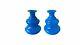 French Opaline Blue Vases a Pair