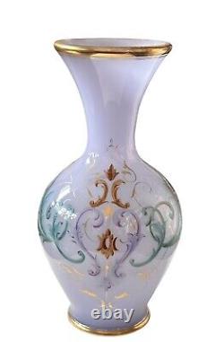 French Opaline Lavender Glass Vase 19th Century