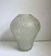 French Satin Glass DEEP ETCH Frosted BIOMORPHIC MODERIST VASE'93 Artist Signed