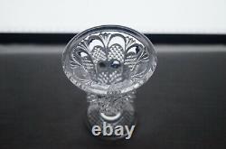 French St Louis Diamonds & Nets Pattern Pressed Flint Glass Spill Vase C. 1840