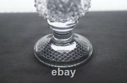 French St Louis Diamonds & Nets Pattern Pressed Flint Glass Spill Vase C. 1840
