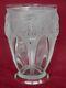French Verlys Glass 9 3/4 Tall Thistle Vase With Molded Signature Mint! Bin