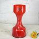 French Vintage Art Glass Orange Red Vase Vallerysthal Verrerie de Portieux