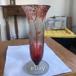 French art glass vase vintage