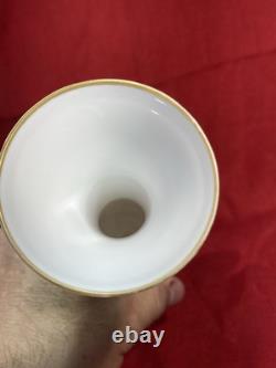 French gilt-decorated opaline glass vase