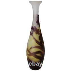 French glass vase Emile Gallé