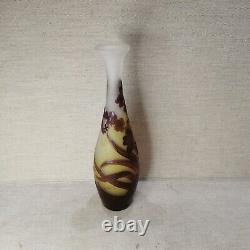 French glass vase Emile Gallé