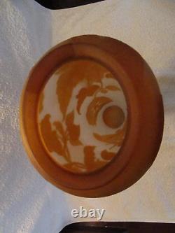 French original emile Galle cameo glass vase circa 1890 height 40cm Nasturtiums