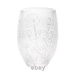 GENUINE LALIQUE Ombelles Floral Vase Clear Crystal (10141000)