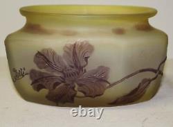 Galle French Cameo Art Glass Rectangular Paneled Vase