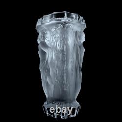 Glamorous Art Deco Glass Bacchantes Large Oval Vase 1930' H. Hoffmann