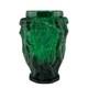Glamorous Art Deco Translucent Green Glass Bacchantes Vase 1930' H. Hoffmann