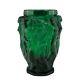 Glamorous Art Deco Translucent Green Glass Bacchantes Vase 1930' H. Hoffmann