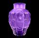 Glamorous French Art Deco Alexandrite Glass 1930' H. Hoffmann Large Vase