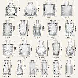 Glass Bud Vase Set of, Small Glass Vases for Flowers, Clear 30 Pcs Clear-style1