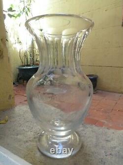 Gorgeous French crystal baluster vase Saint Louis Massenet rococo st (ety)