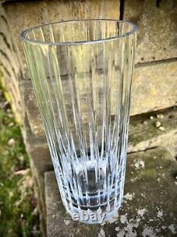 HUGE Hand Blown Baccarat Crystal HEAVY lead glass XL Harmonie Vase 12 Inches