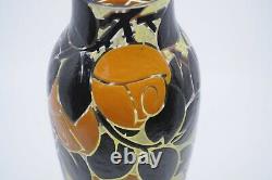 Henri Quenvil Enamel on Glass Art Glass Vase French Glass Vase 12