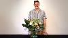 How To Make A Tied Flower Arrangement In Clear Cylinder Vase