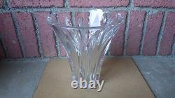 Huge 10 1/2 Inch Baccarat France Art Glass Eudes Crystal Bouquet Flower Vase