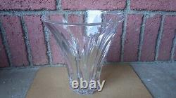 Huge 10 1/2 Inch Baccarat France Art Glass Eudes Crystal Bouquet Flower Vase