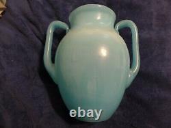 Huge Opaline Glass Vase Applied Handles French France Porteau Valerysthal