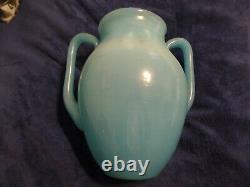 Huge Opaline Glass Vase Applied Handles French France Porteau Valerysthal