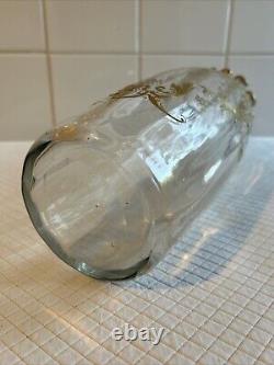Huge Pair Antique French Raised Gilt Baccarat / Saint Louis Crystal Glass Vases