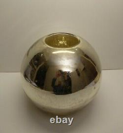 Huge Poor Man's Silver Glass Mercury Argent Du Pauvre Verre Antique Vase Mercure