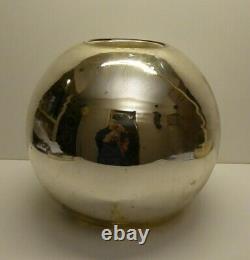 Huge Poor Man's Silver Glass Mercury Argent Du Pauvre Verre Antique Vase Mercure