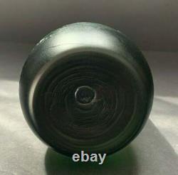 Interesting Galle French Etched Glass Vase 10.5 high