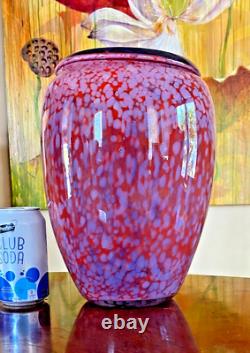 Jean-Claude Navaro Art Glass Large Vase