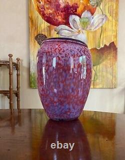 Jean-Claude Navaro Art Glass Large Vase